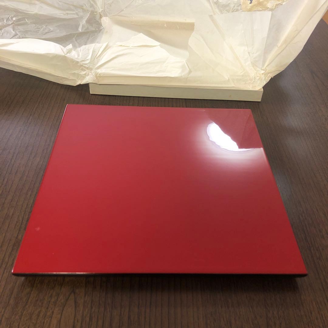 中古品　漆塗り　正方形プレート