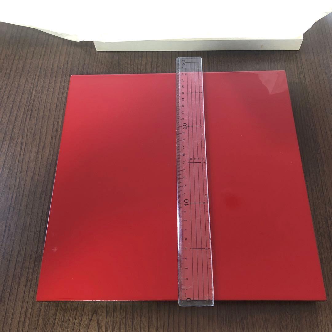 中古品　漆塗り　正方形プレート