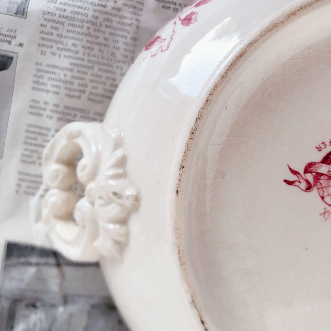 人気　ヴィエイヤーボルドー　レギュミエール クレマチス フランスアンティーク食器