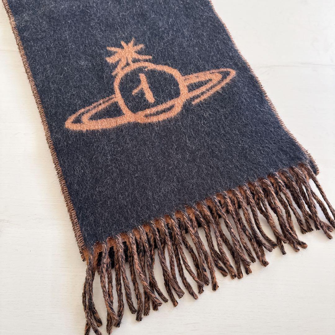 美品✨Vivienne Westwood　ウールマフラー　オーブ　リバーシブル