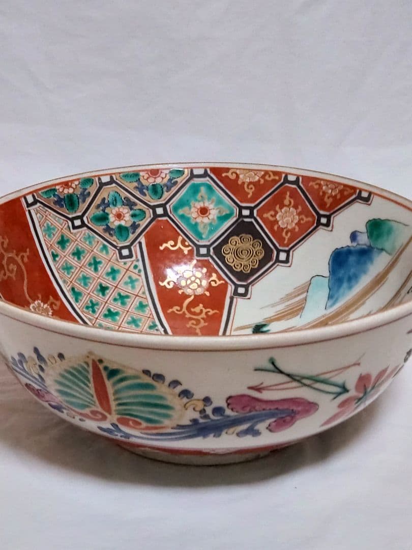 九谷焼　大日本九谷造　色絵　丸鉢