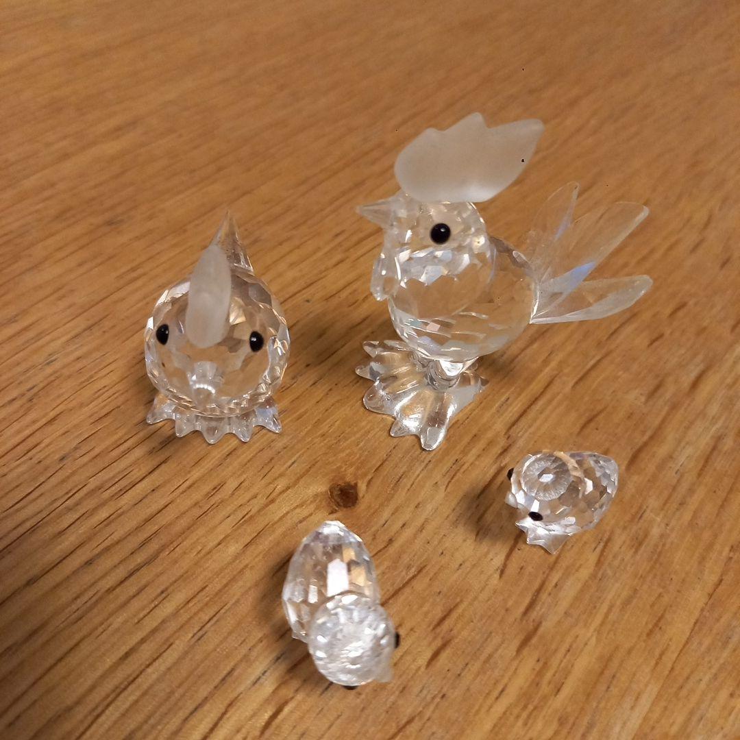 スワロフスキー鳥の置物 4体セット