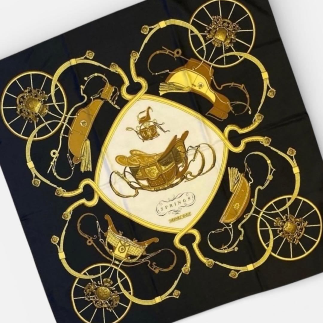 【美品】✨エルメス カレ90 スプリングス クリーニング済み 箱付