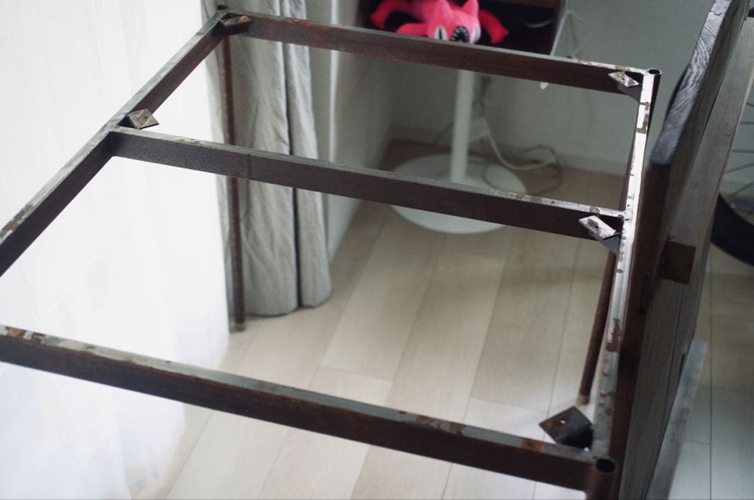 古道具 ダイニングテーブル 古才 鉄腳 リメイク 古家具