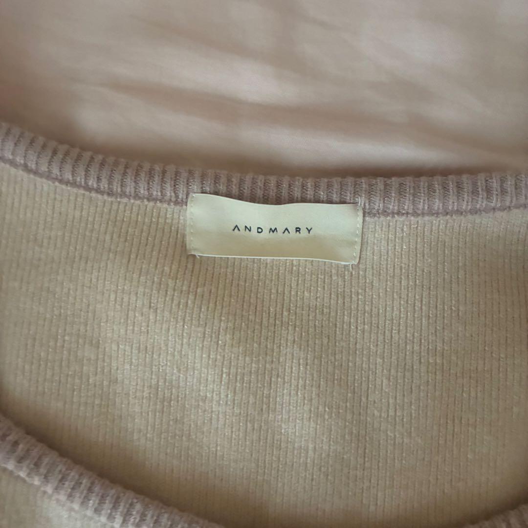 値下げ可 ANDMARY Sonique knit tops ivory
