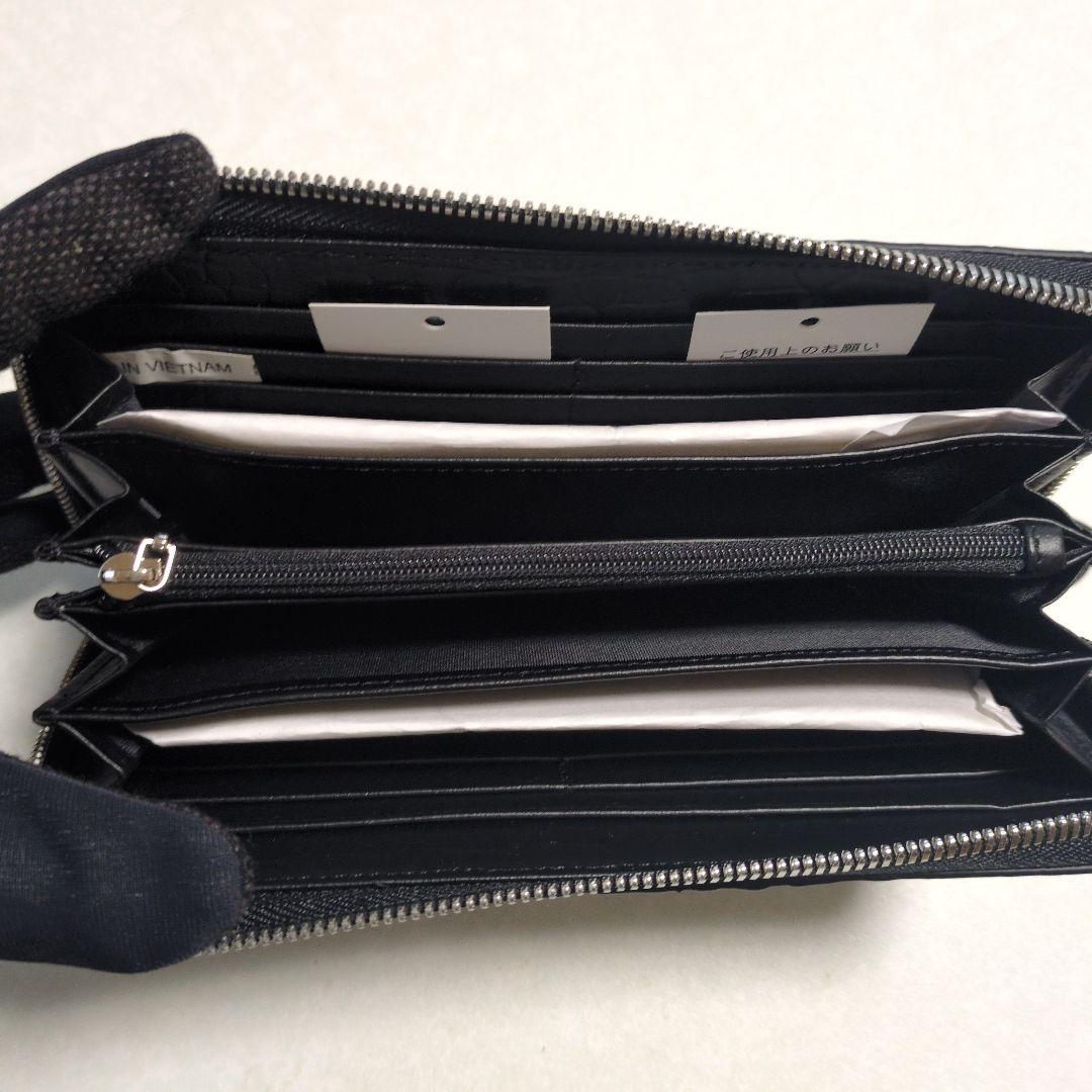 新品　CROCODILE クロコダイルレザー 長財布 ブラック