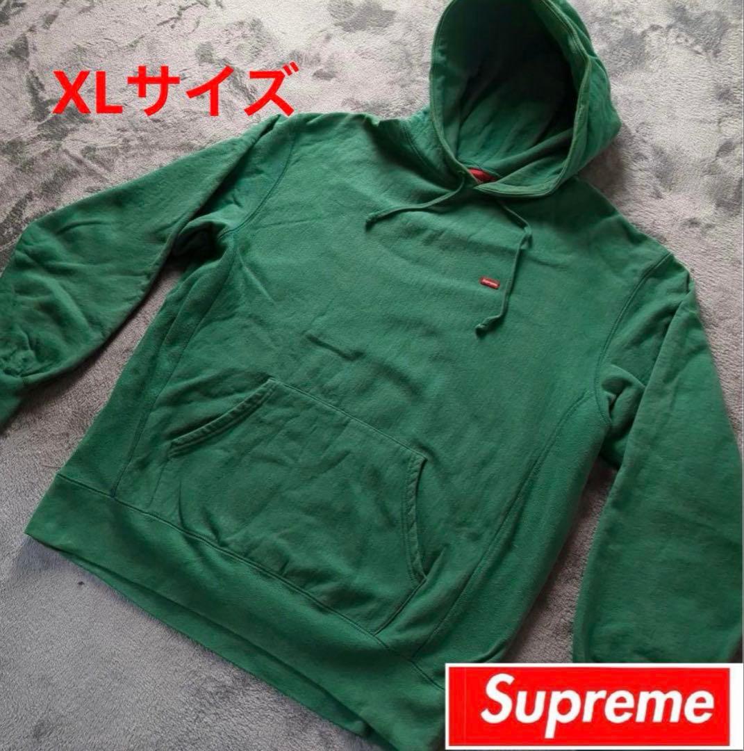 Supreme ボックスロゴ　グリーン XLサイズ パーカー