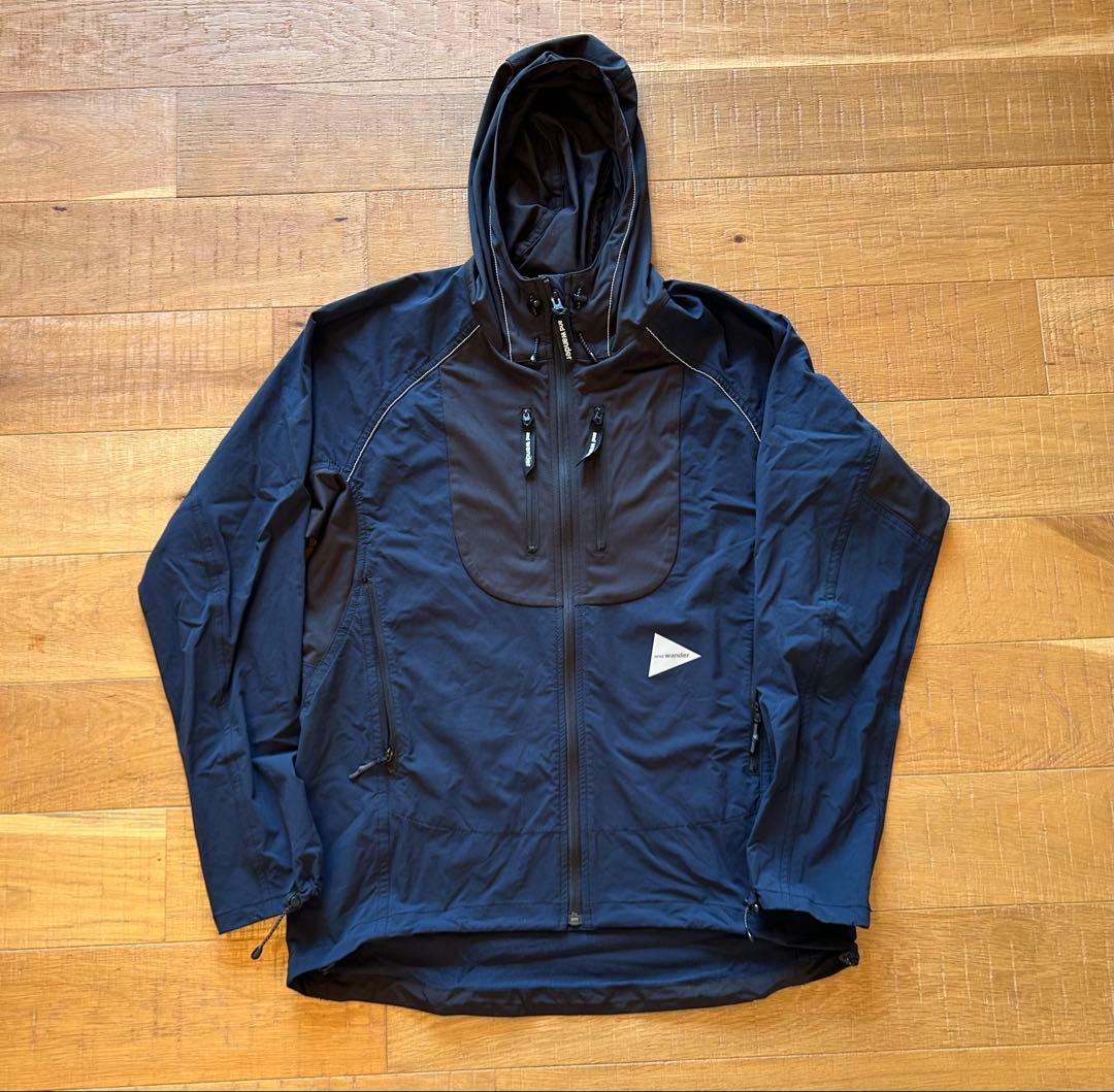 and wander アンドワンダー trek jacket 2 ジャケット 紺