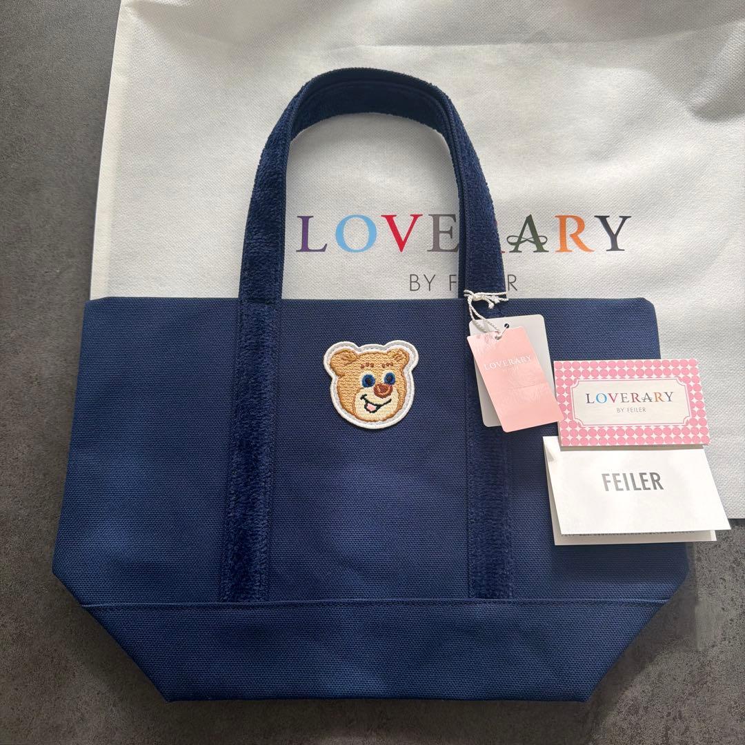 【新品未使用】フェイラー　オールドテディ　ネイビー トートバッグ　おまけ付き