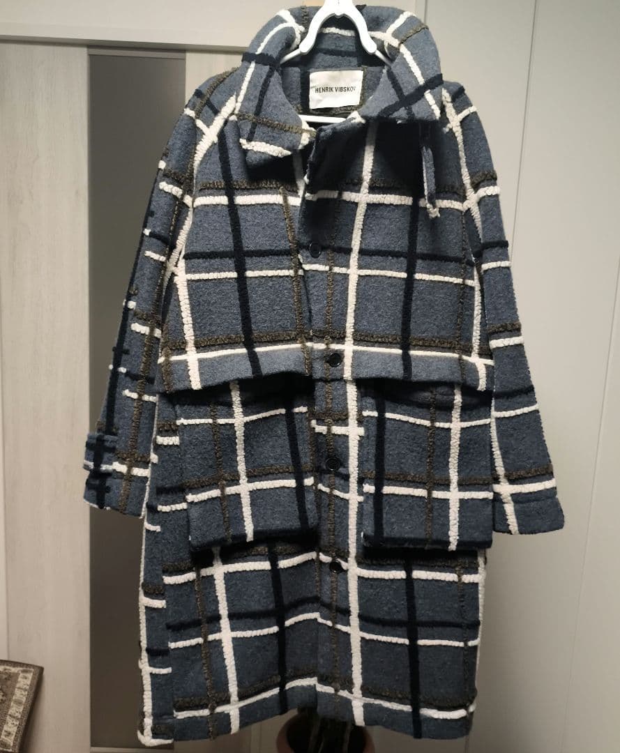 【期間限定価格】美品 HENRIK VIBSKOV チェック ウールコート