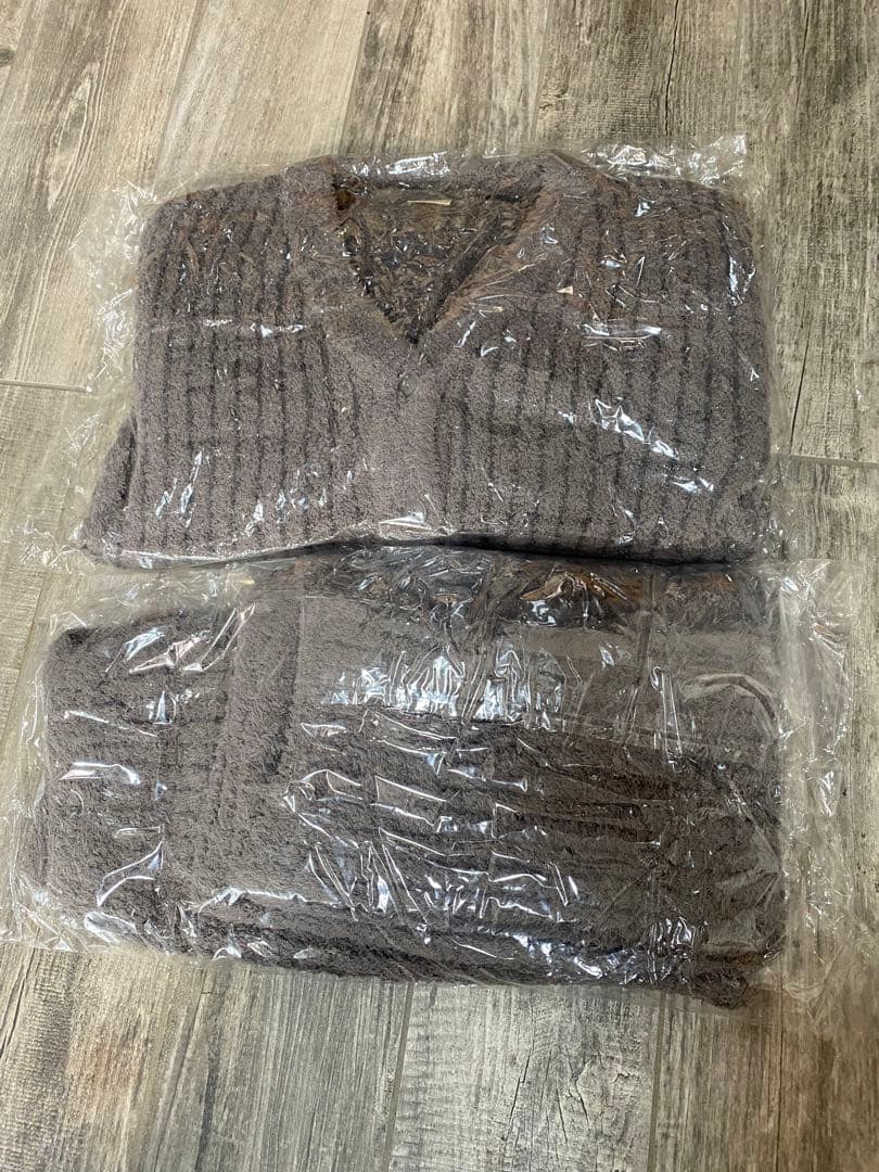 ジェラピケ　もこもこセットアップ　長袖　長ズボン　グレー