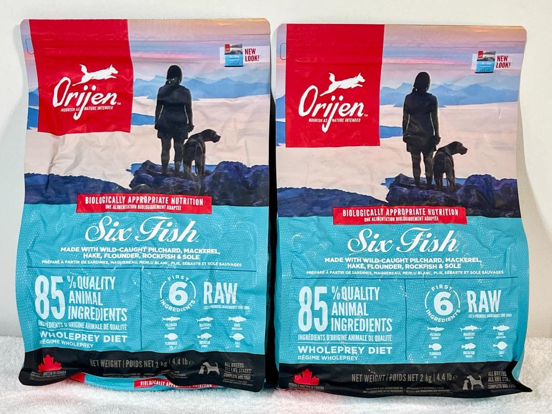 Orijen オリジンシックスフィッシュ ドッグフード 2kg 2袋 日本正規品