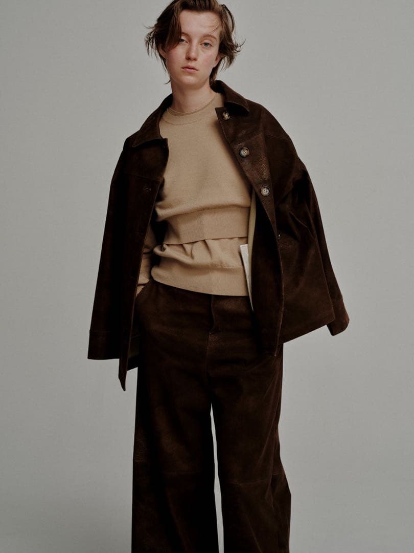 最終限定値下げ Uhr ウーア Fake Suede Jacket Khaki