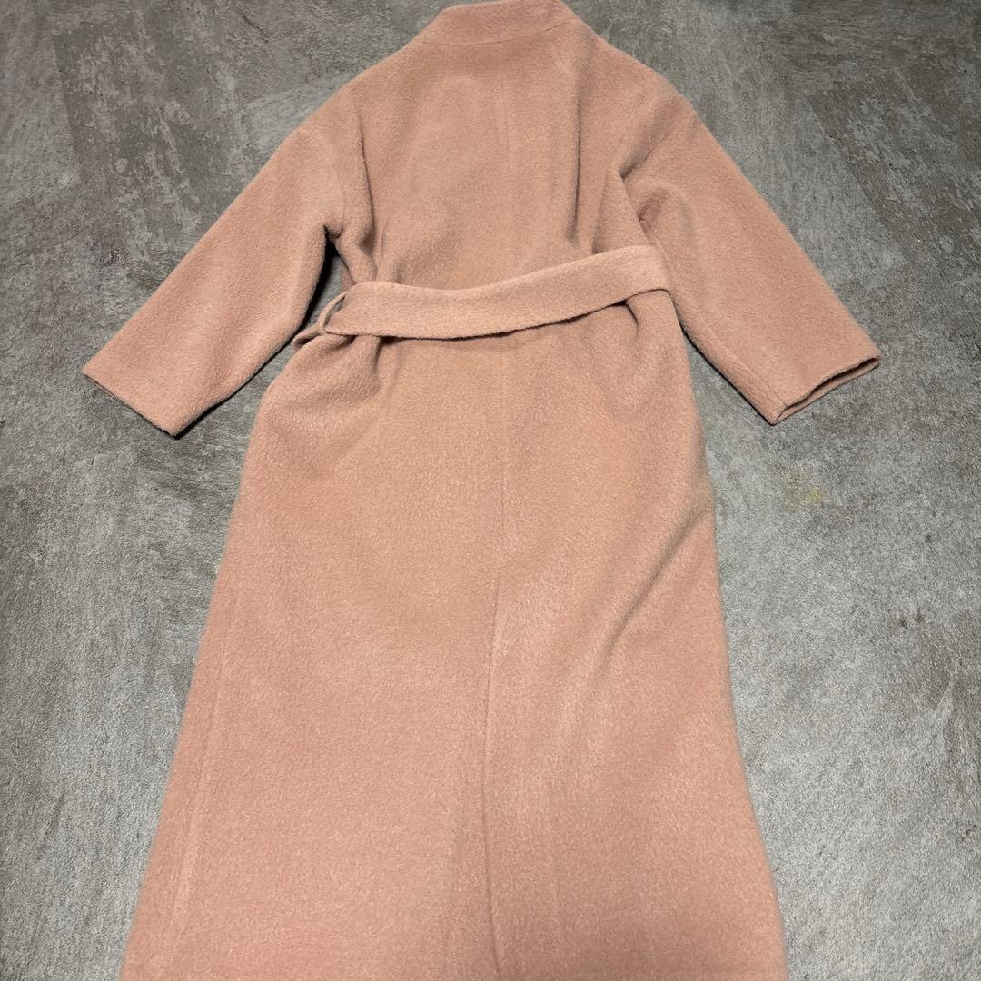 【美品】モヘアロングガウンコート、Whim Gazette大草直子コラボ腰ベルト