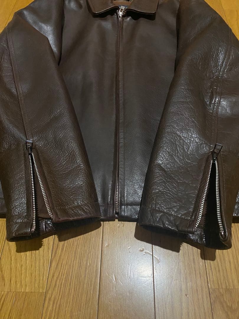 Chevignon（シェビニオン）ダークブラウン レザージャケット