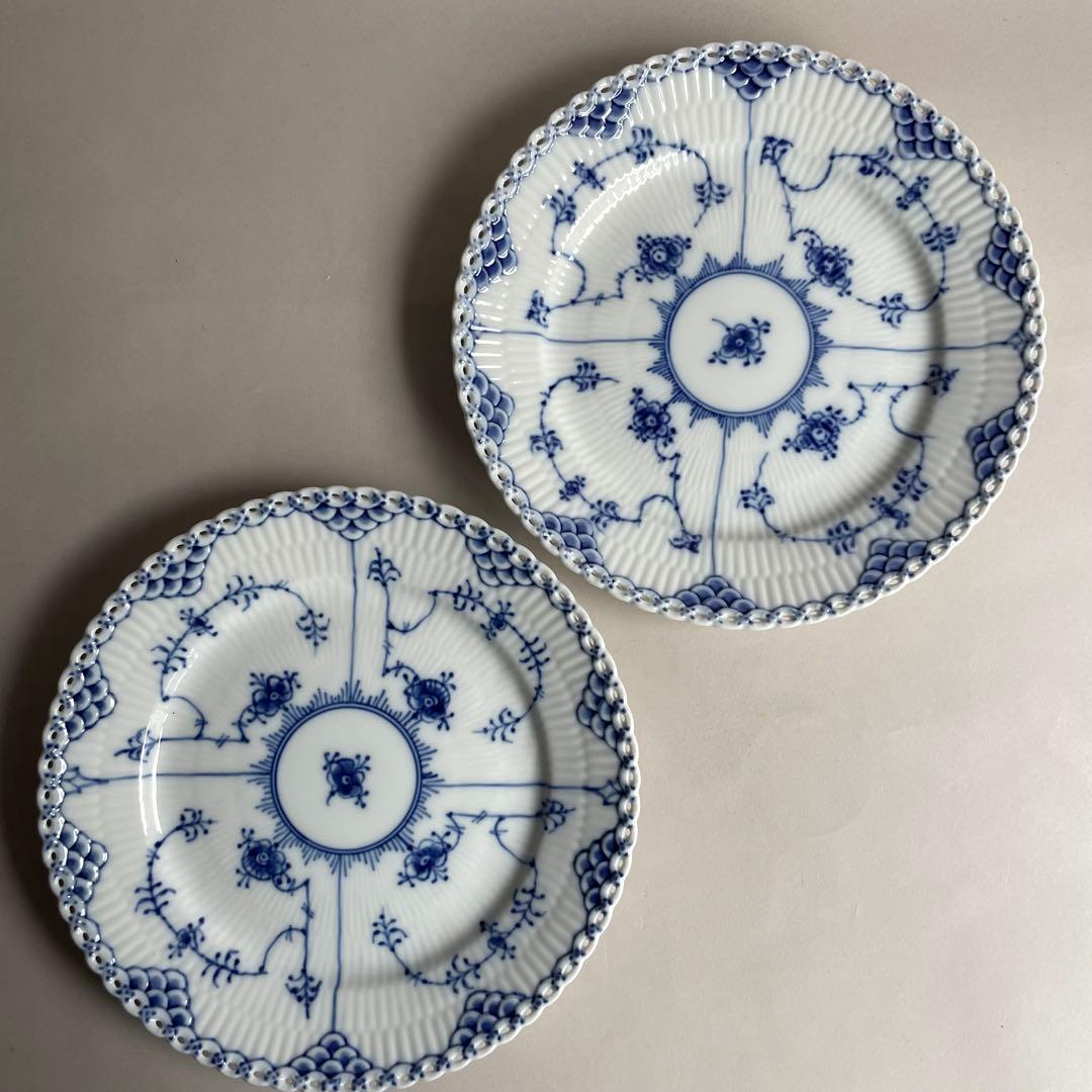 ロイヤルコペンハーゲン フルレース プレート 2枚セット 19cm