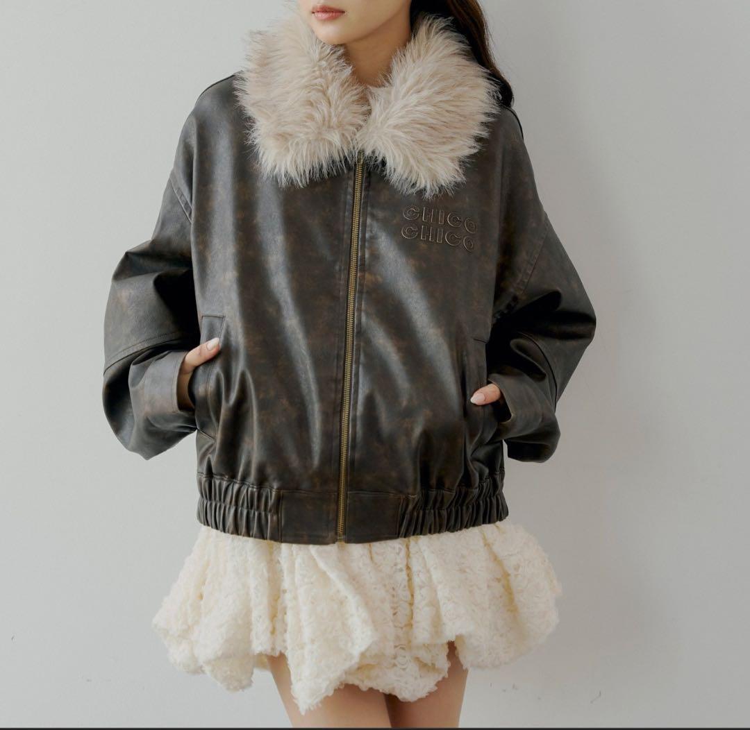 CHICO チコ ファー ジャケット アウター レザー タグ付き コート