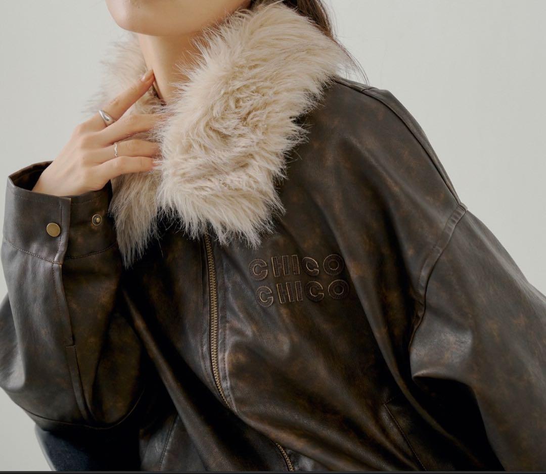 CHICO チコ ファー ジャケット アウター レザー タグ付き コート