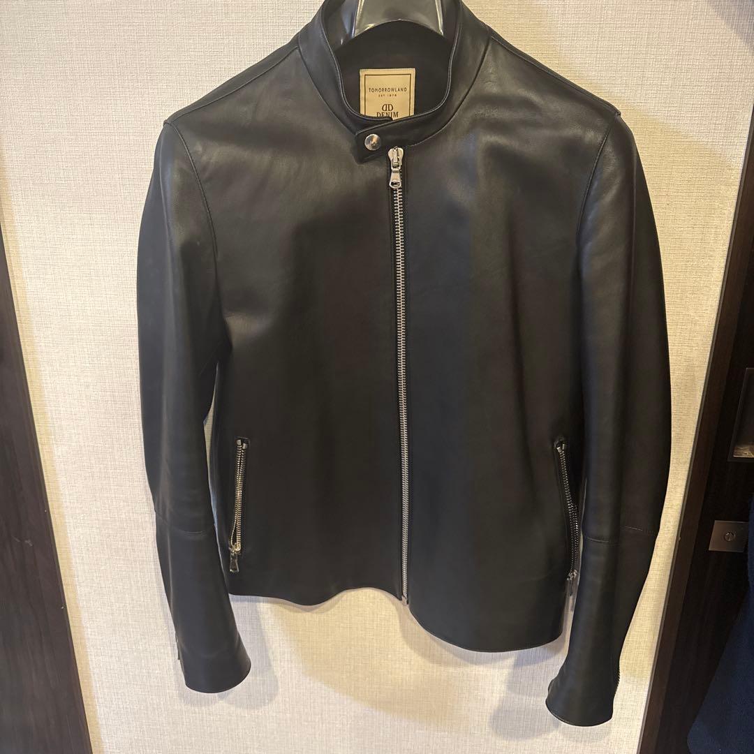 TOMORROWLAND DENIM ブラックレザーライダースジャケット