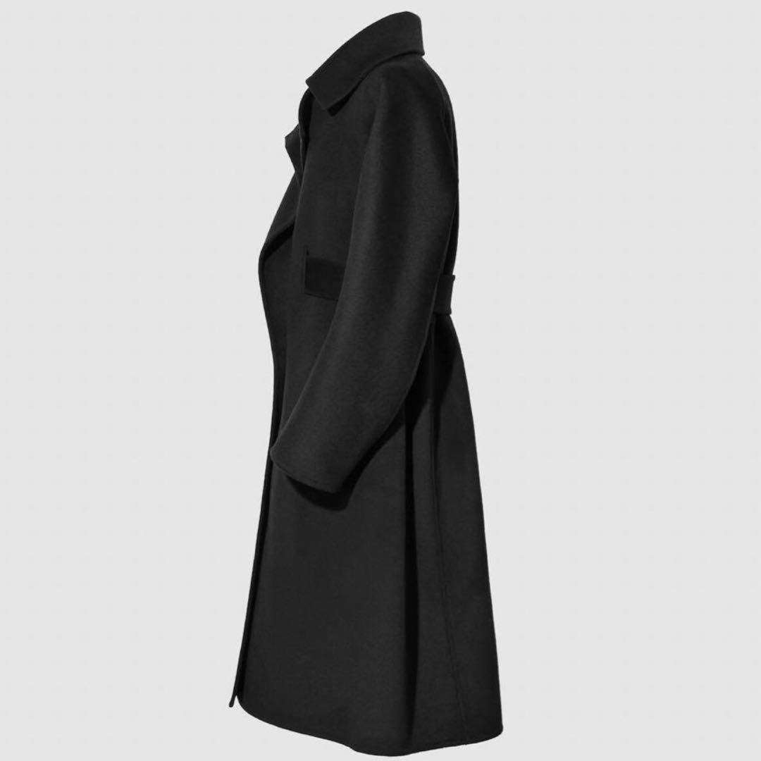41】新品 UNIQLO +J カシミヤブレンドラップロングコート ブラック S