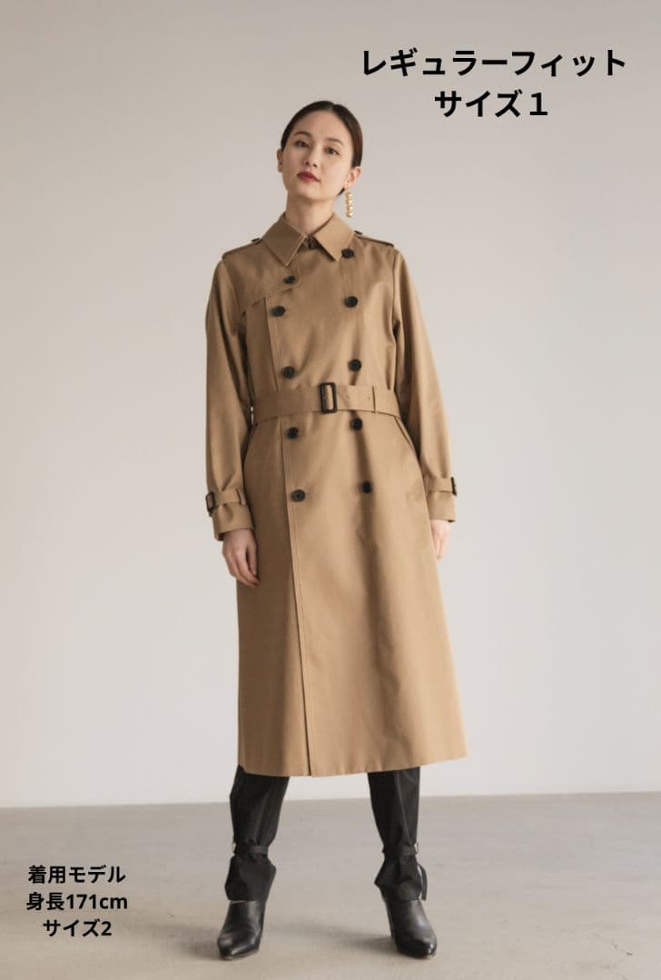 HYKE ハイク トレンチコート レギュラーフィット Sサイズ