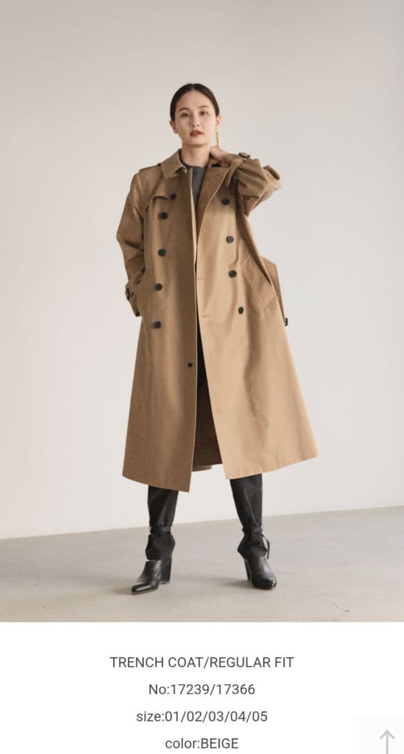 HYKE ハイク トレンチコート レギュラーフィット Sサイズ