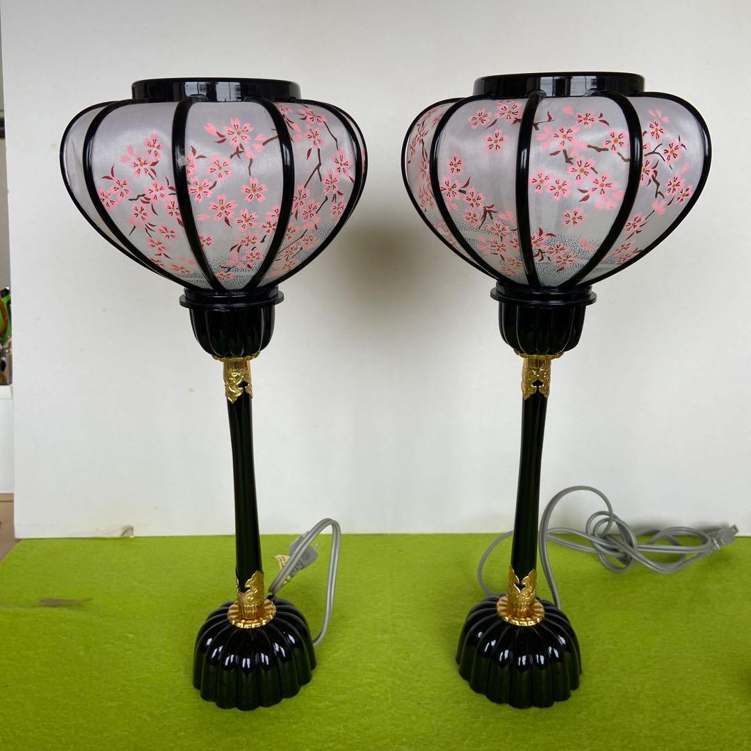 桜模様のぼんぼり1対　ひな祭り用