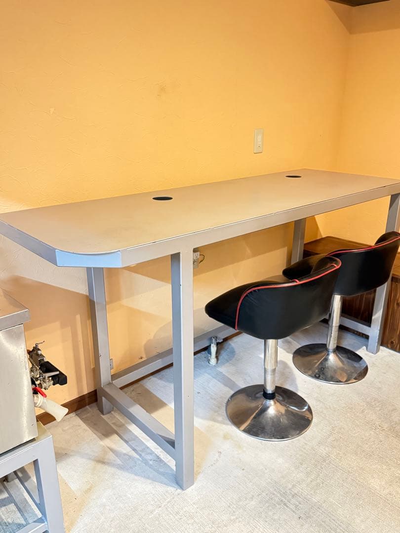 シルバー カウンターテーブル ハイテーブル