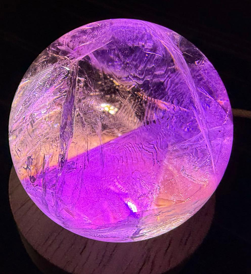 高品質 トラピッチェ アメトリン スフィア ファントム 天使の指紋 虹 天然石