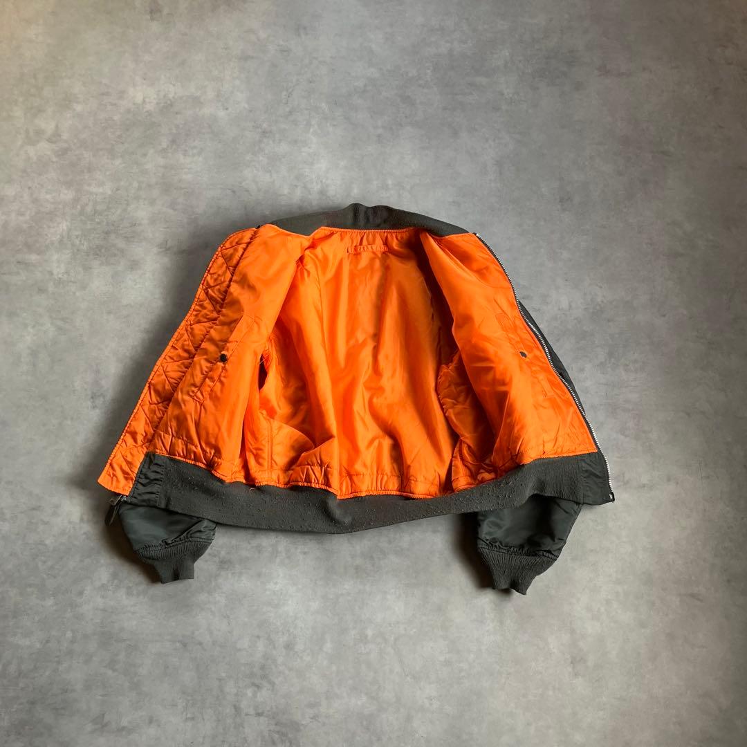 90s alpha MA-1 短丈 フライト ボンバー ジャケット y2k xl