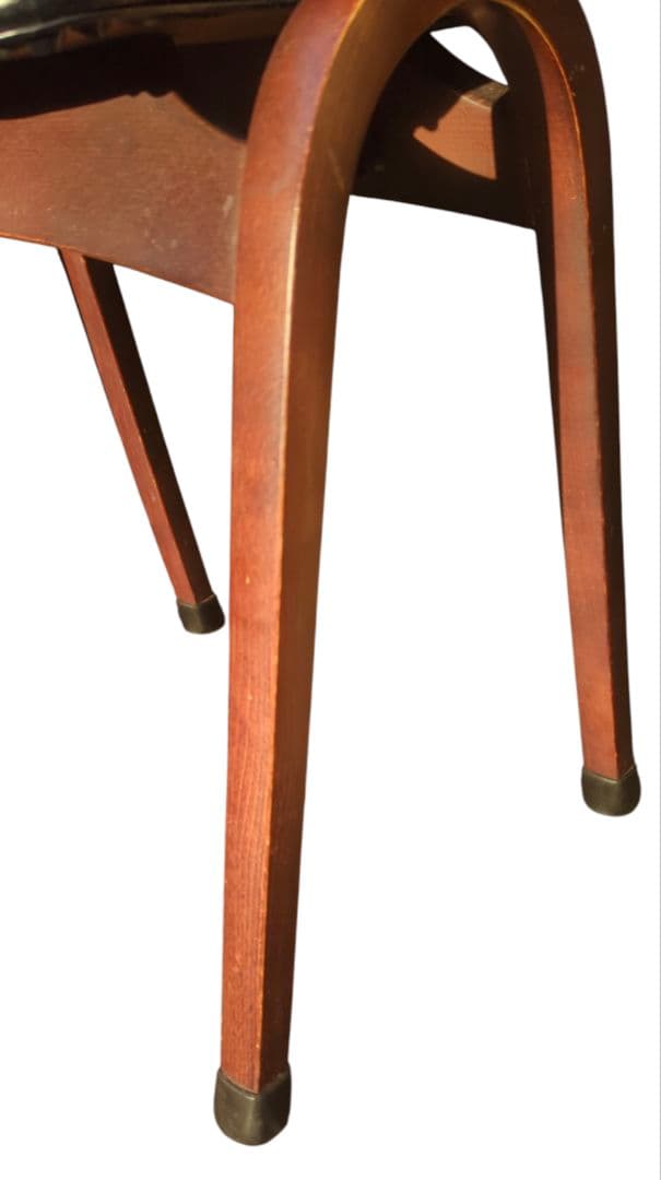 秋田木工　スタッキングスツール　ブラック　剣持勇　曲木