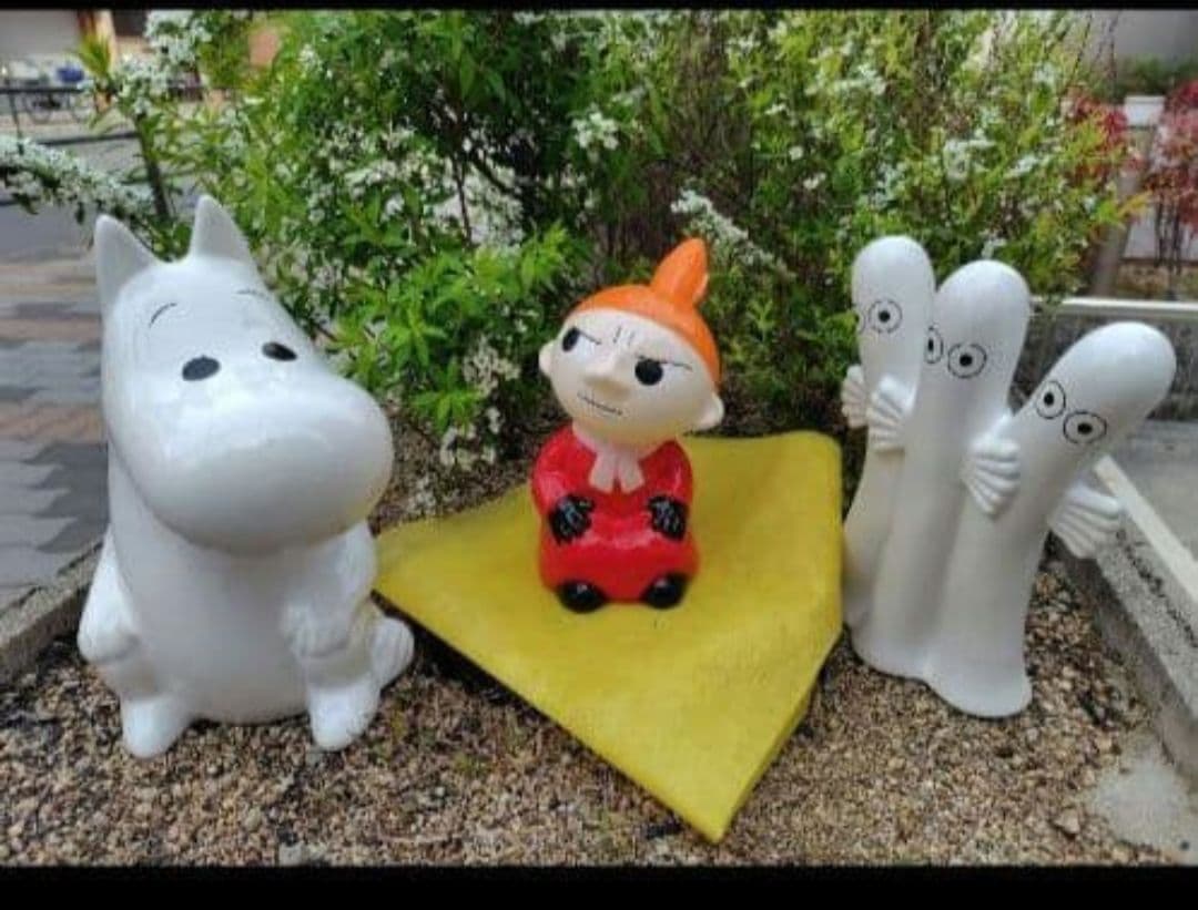 ムーミン　ガーデンフィギュア　３体　お庭・玄関飾り