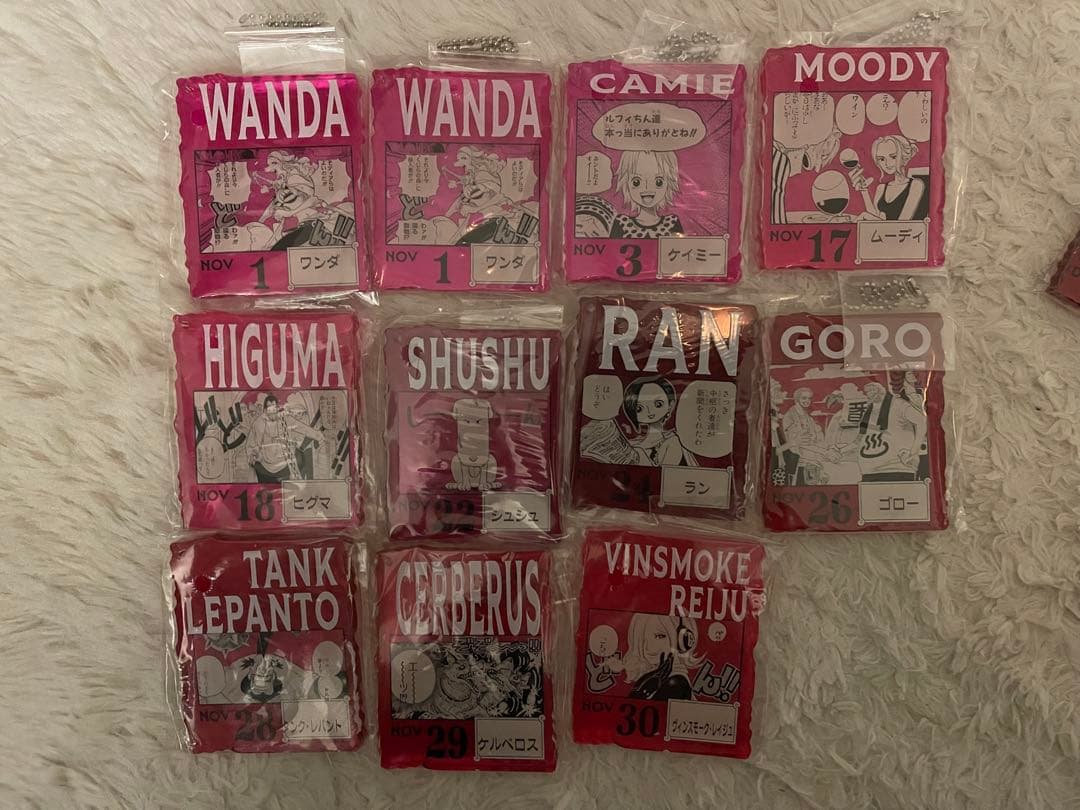 ワンピース ベースショップ アクリルブロックチャーム賞 マルコレイジュ等 セット