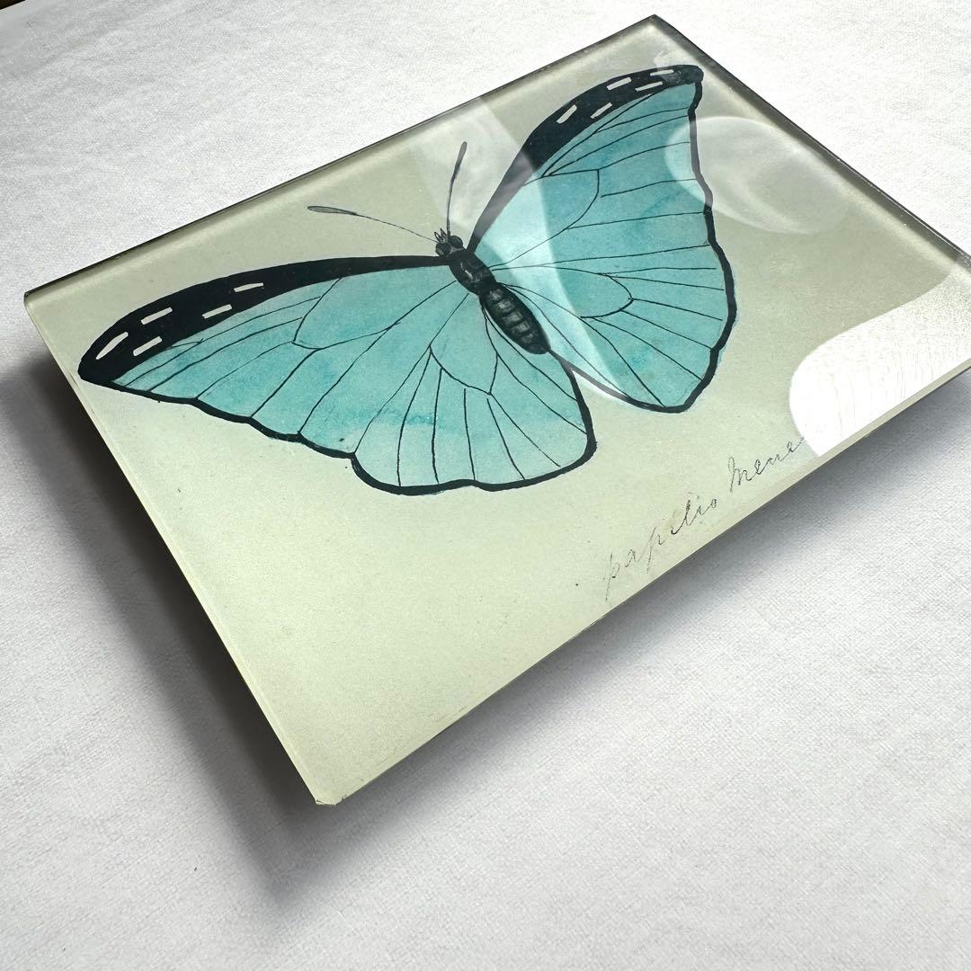 JOHN DERIAN デコパージュプレート Blue Butterfly