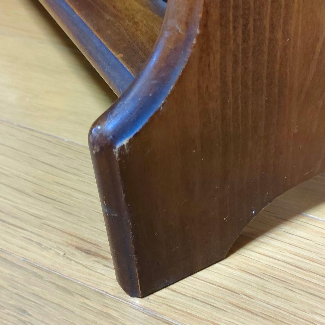 karimoku カリモク　木製電話　台マガジンラック　昭和レトロ　カリモクカグ