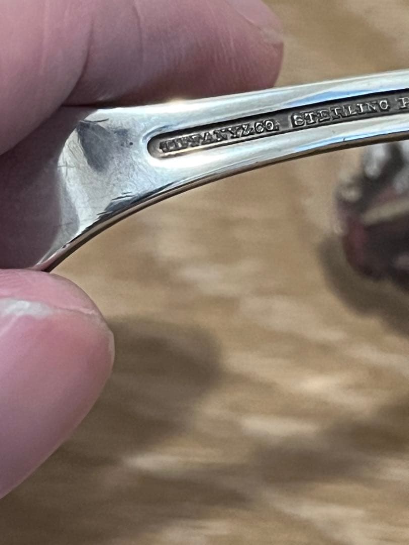 【希少】ティファニー　Tiffany バターナイフバングル　シルバー