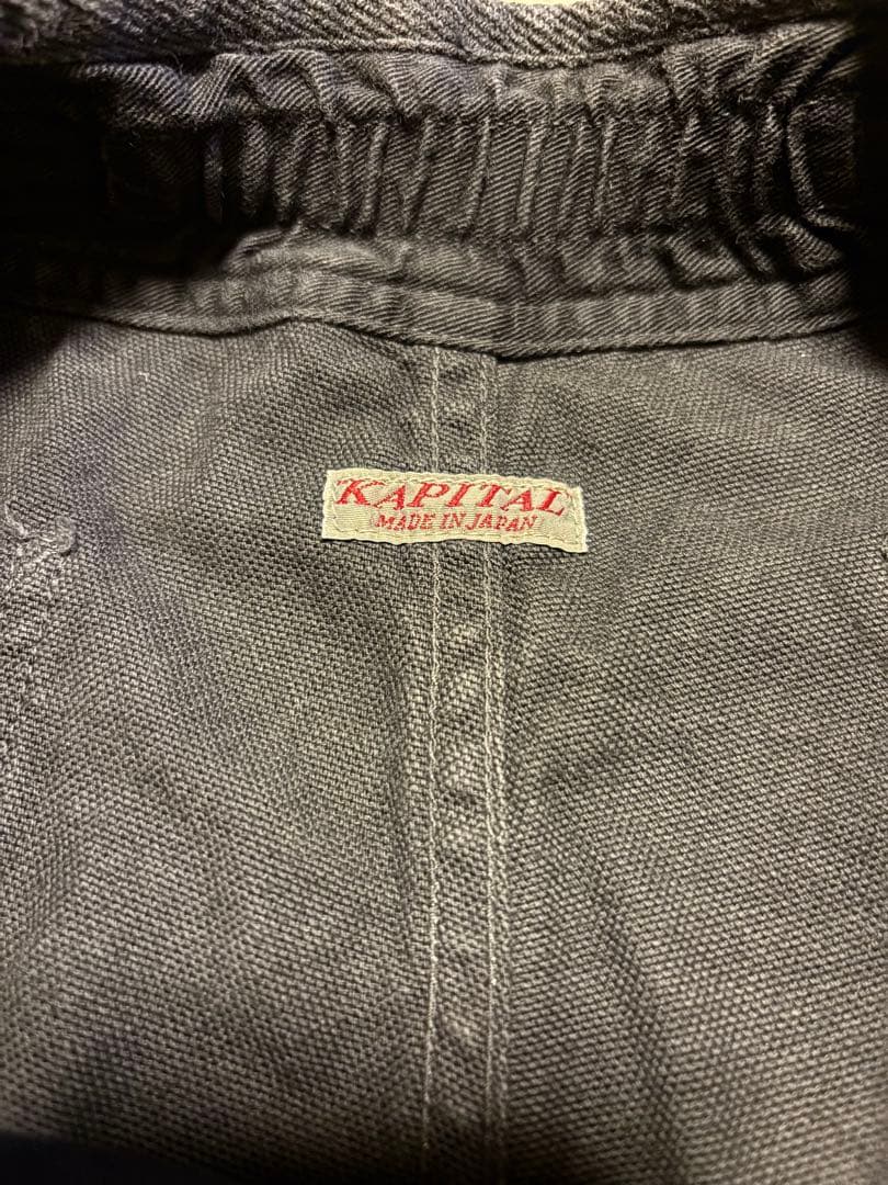 KAPITALオーバーオールデニムレディース黒XS