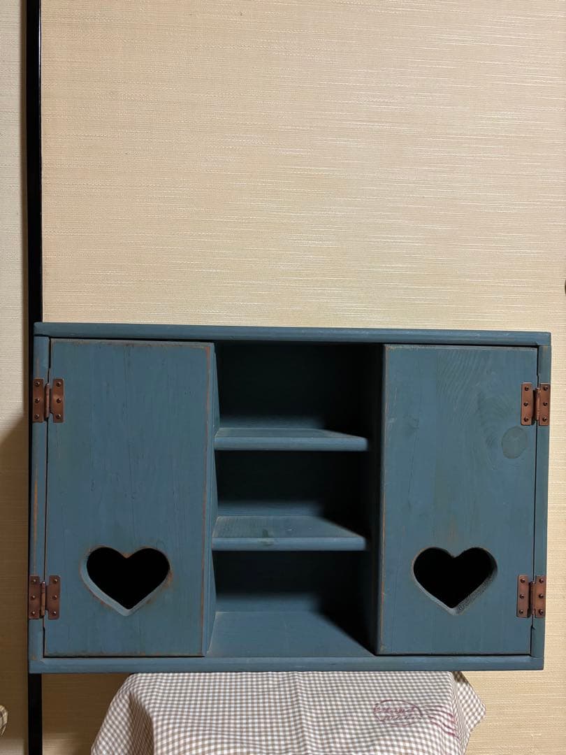 アンファン　カントリーブルー　ハートのシェルフ