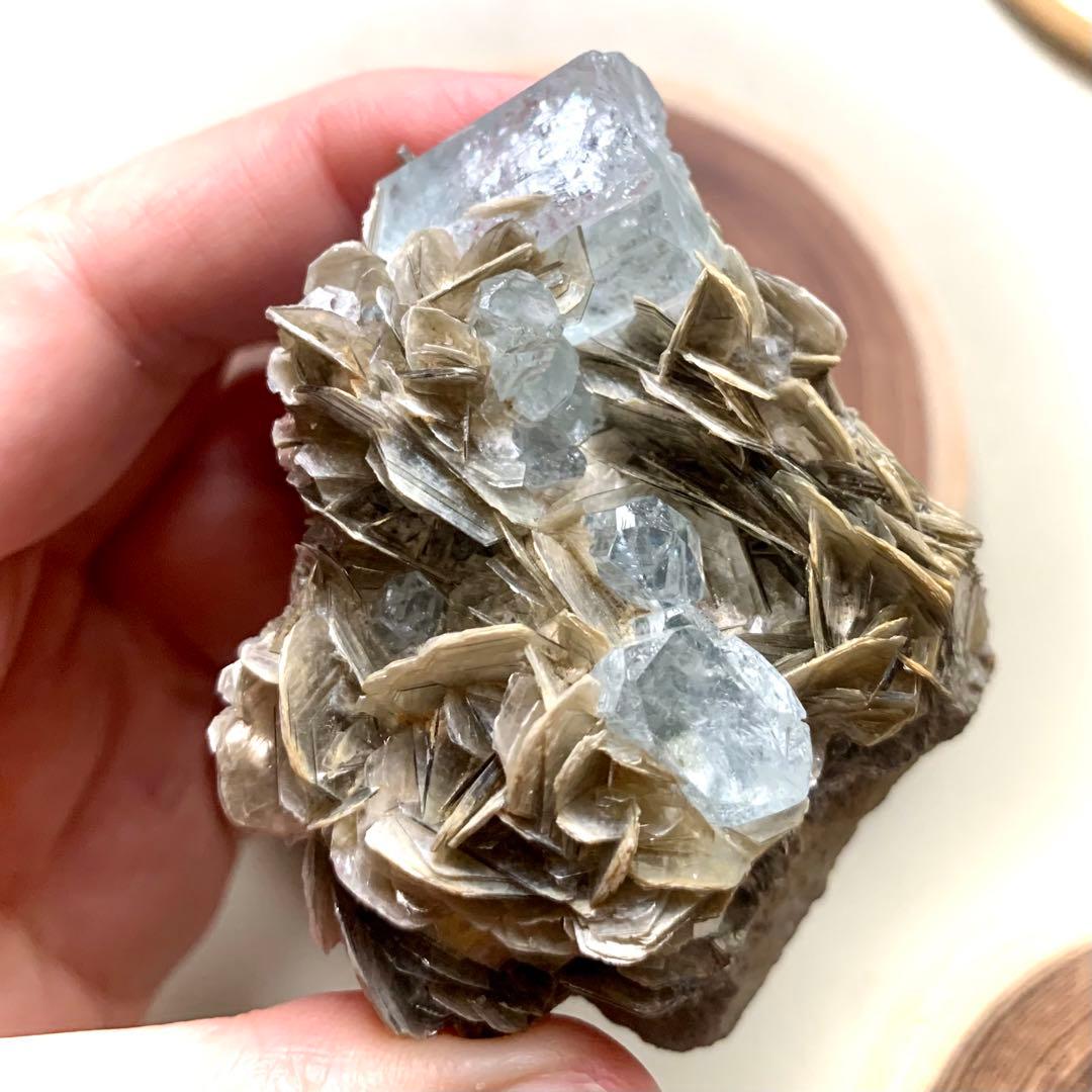 アクアマリン×モスコバイト共生標本-14