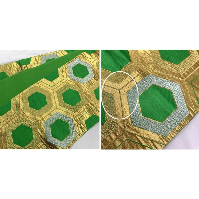 511ag24■七五三 七歳 女児 着物&袋帯 金彩 菊 オレンジ■美品