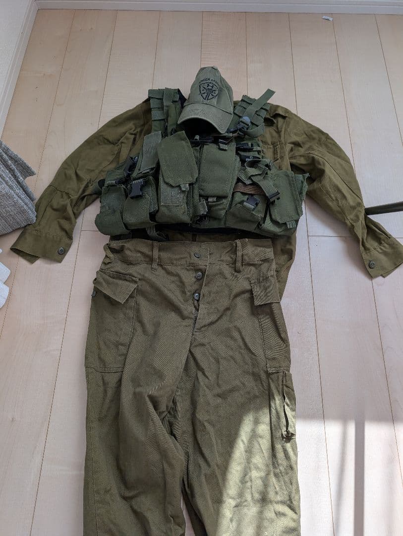 実物IDF イスラエル軍　ファーティグ上下+ベスト