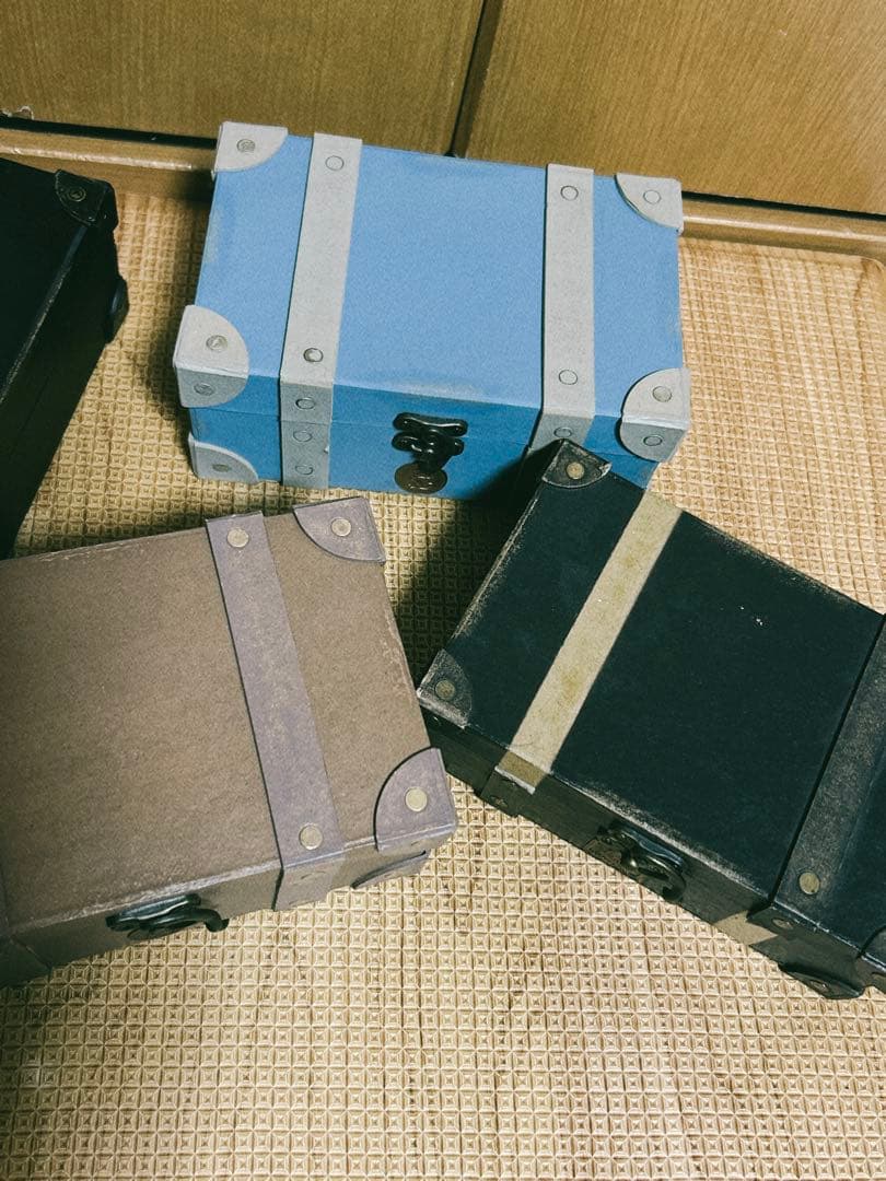 新品トランク風トレジャーBOX アンティークBOX 小物入れ7点セット