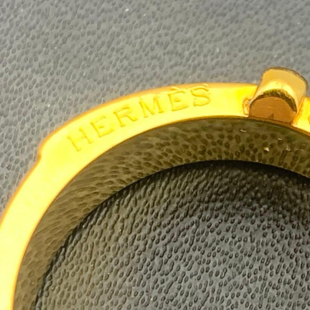 HERMES エルメス サンチュール スカーフリング ゴールド系