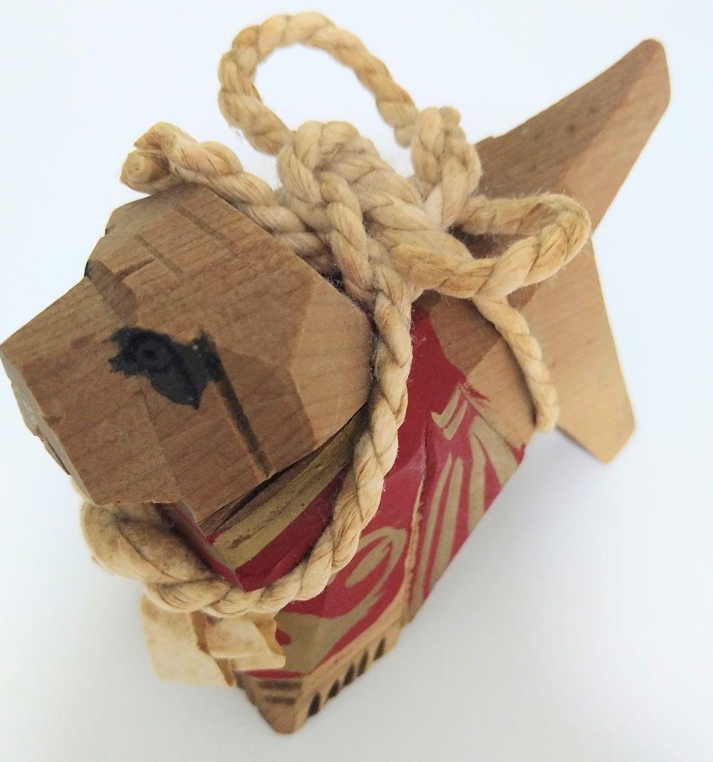 我が家の守り神 土佐闘犬　土佐の郷土玩具　木彫り 工芸品