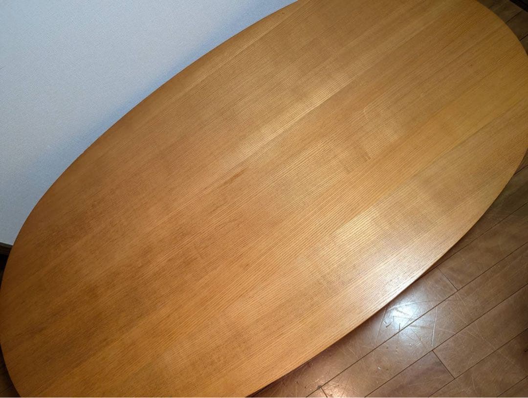 ■送料込■無印良品 木製楕円こたつ 曲木脚 フラットヒーター タモ材 暖房器具