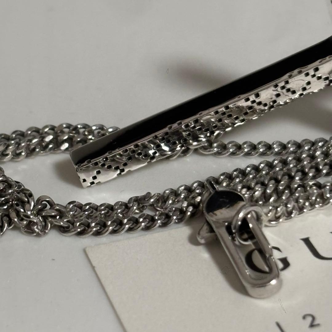 GUCCI 新品同様品　ディアマンテクロスネックレス　極美品　925シルバー