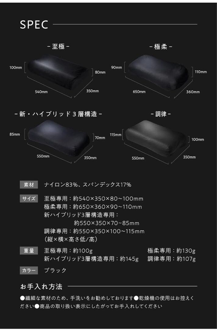 新品未使用　ヒツジのいらない枕　極柔　ブラックレーベル　枕カバーセット