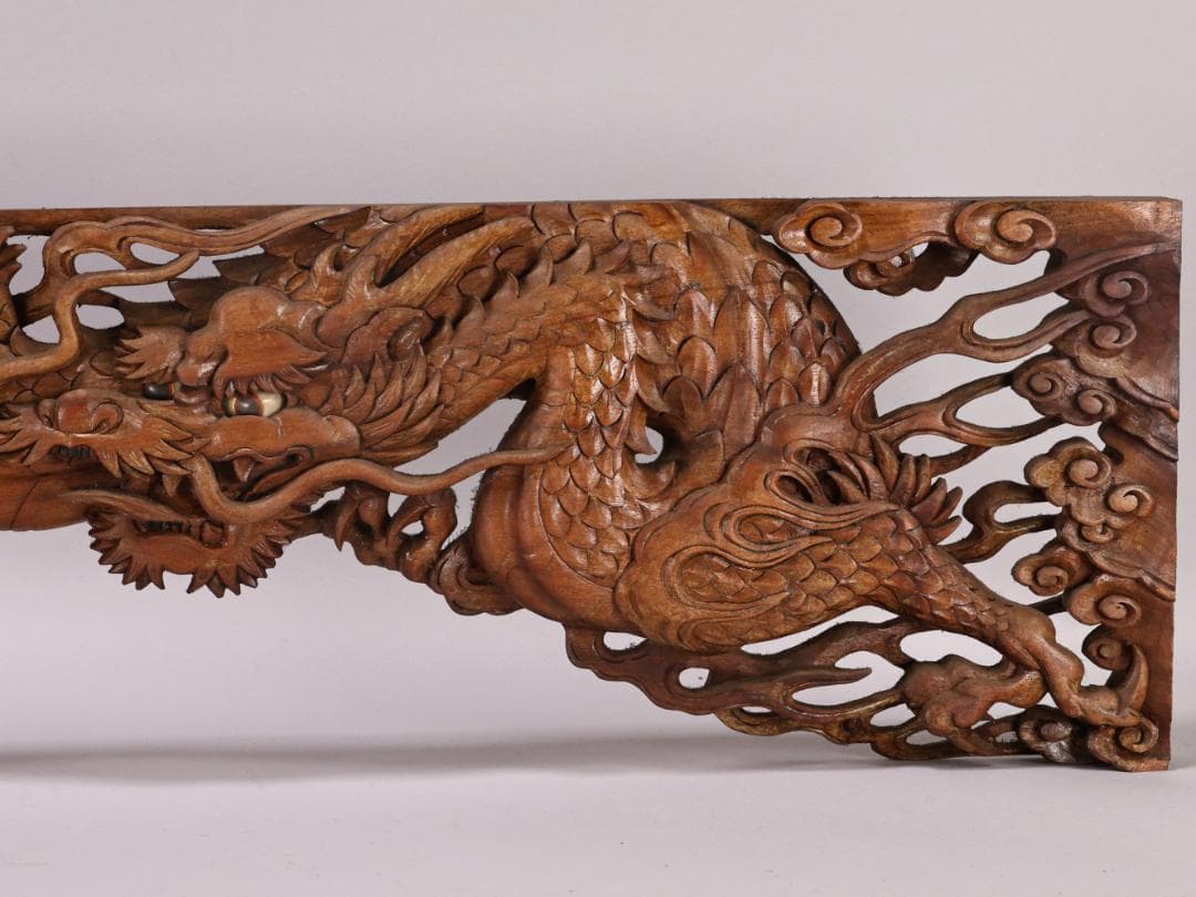 Digger Vintage　BK180　彫刻 木彫　龍虎図　蟇股　玉眼