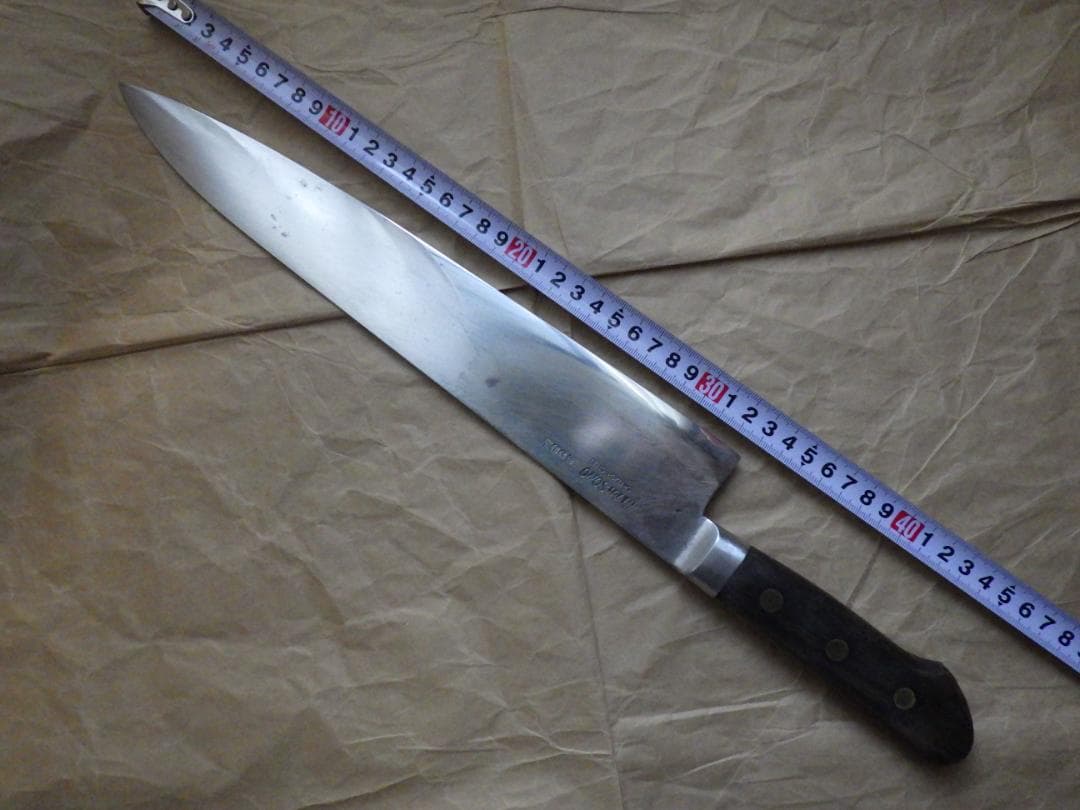 ミソノ★サンドヴック社製スウェーデン鋼ナイフ牛刀包丁刃渡り325ｍｍ