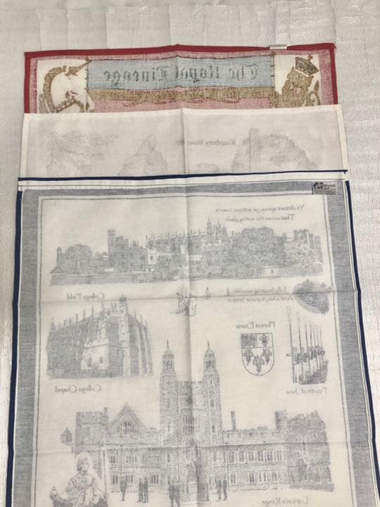 イギリスティータオル３枚セット！(Tea towel)エリザベス女王